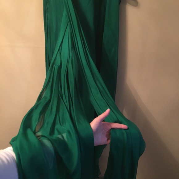 Alberto Makali Green Long Silk Gown Size 8 - Picture 6 of 16
